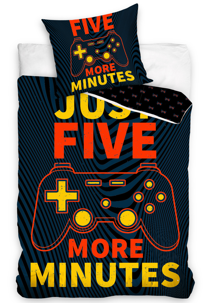 Detské návliečky 140x200 + 70x90 Gamer 5 minút