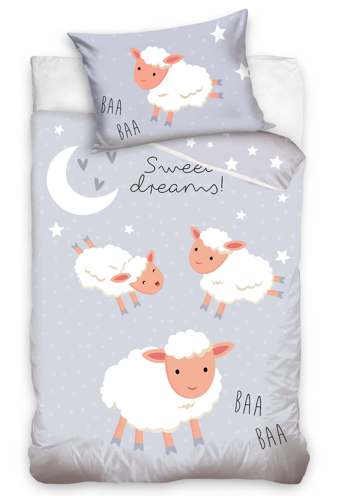 Návliečky do postielky 100x135+40x60  Ovečky Sweet