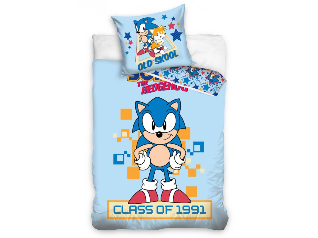 Detské návliečky 140x200 + 70x90 Ježko Sonic Class