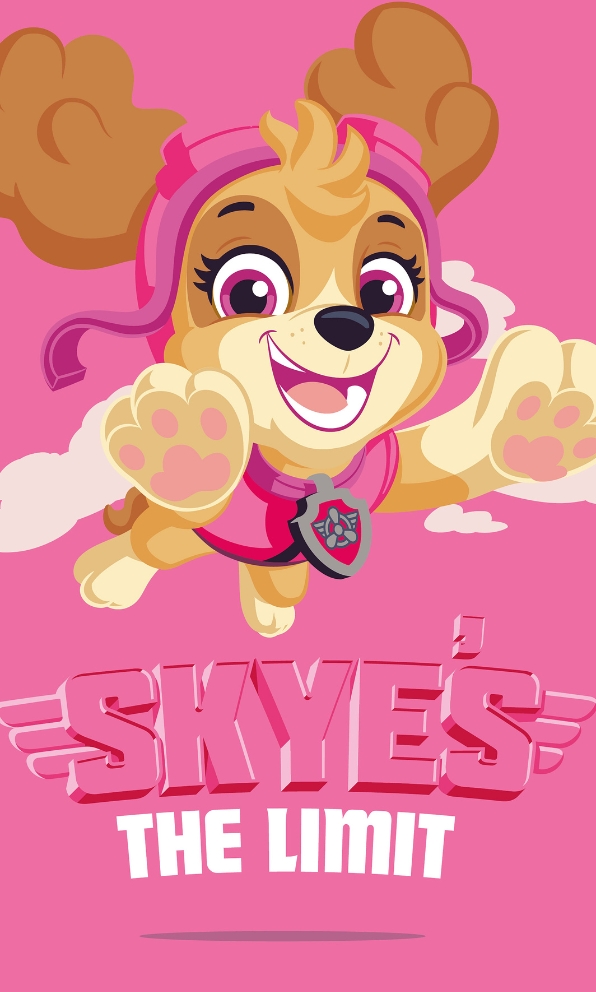 Gyerek törölköző 30x50 Paw Patrol hős Skye