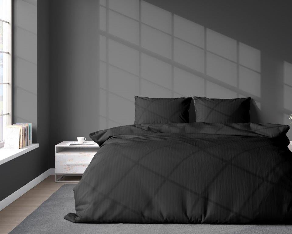 Damašková povlečení 140x200 Černá