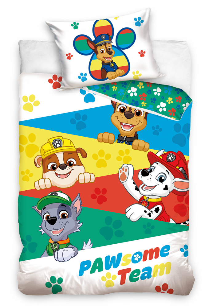 Návliečky do postielky 100x135+40x60 Tlapková Patrola Pawsome