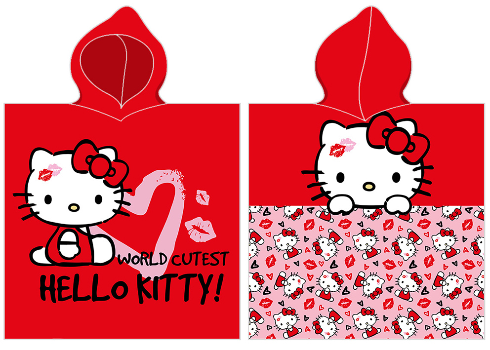 Dětské pončo 55x110 Hello Kitty nejroztomilejší na světě