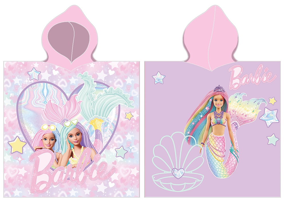 Dětské pončo 55x110 Barbie mořské princezny
