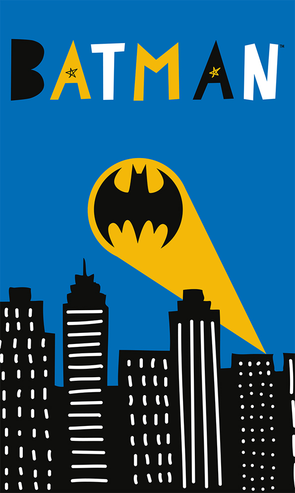 Gyerek törölköző 30x50 Batman Gotham City