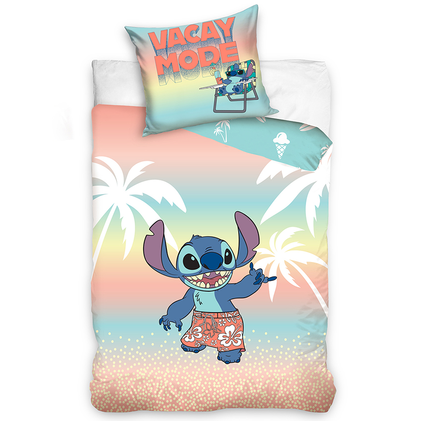 Detské návliečky 140x200 + 70x90 Lilo a Stitch Na dovolenke