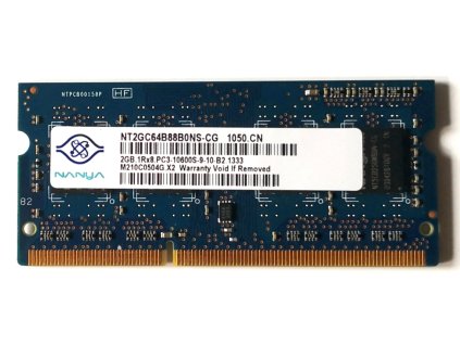 2704 1 nanya 2gb ddr3 sodimm 1333mhz cl9 9 10 b2 10600 nt2gc64b88b0ns cg