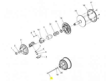 Šroub - 7/16X20X8 (ATV,COM,LEV,MIL,RGR,RZR,SNO)