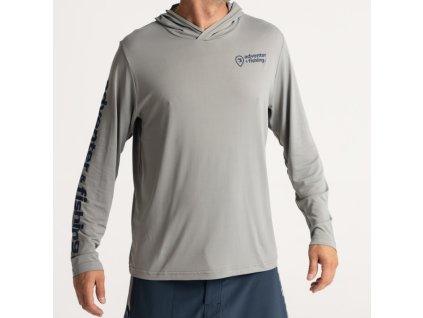 Adventer Funkční hoodie UV tričko Limestone (Barva Limestone, Velikost S)