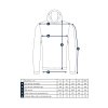 Velikostní tabulka funkční UV Hoodie trička