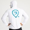 Adventer Funkční hoodie UV tričko White & Bluefin (Barva White, Velikost S)