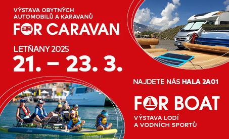 Veletrh For Caravan a For Boat 2025 Praha Letňany od 21.-23.3.
