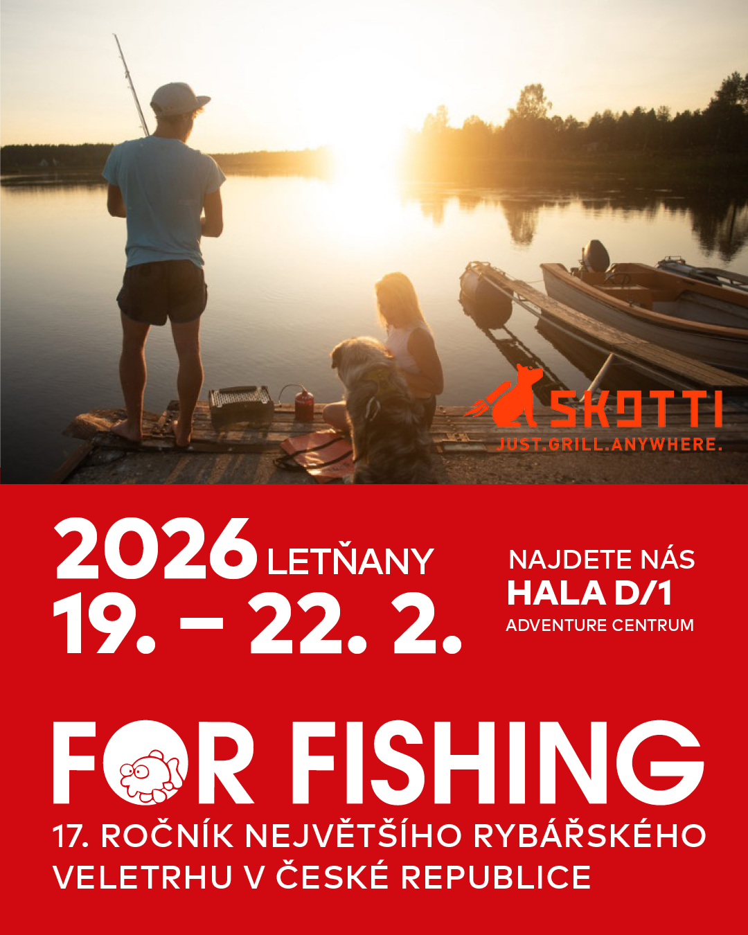 Pozvánka na veletrh FOR FISHING 2026 od 19.-22-3. Praha Letňany