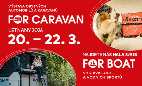 Pozvánka na veletrh For Caravan a For Boat 2026 Praha Letňany od 20.-22.3. 2026