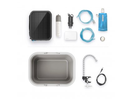 GoSun Flow PRO Solar Wasser-Reisefilter, Wasserreiniger, Pumpe, Spüle + Dusche
