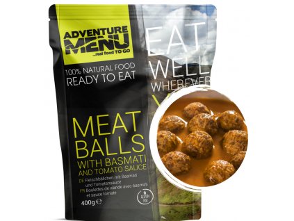 Meatballs with basmati and tomato sauce
