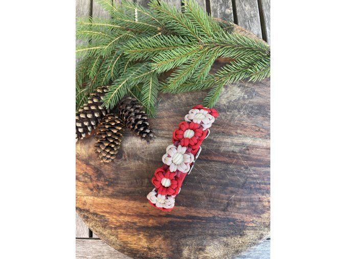 Obojek Paracord Flowers