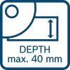 bosch icon max40 cutting depth