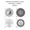 set 4+1 symboly relax omalovanky okno