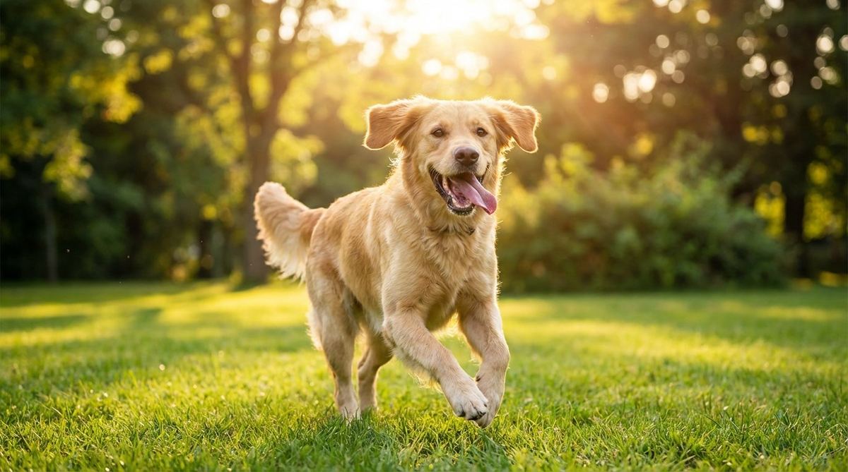 Šťastný pes po ProbioVit kúre — stabilné trávenie