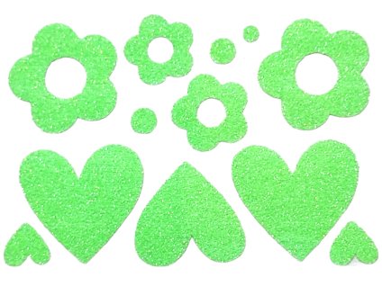 GLITTEROVÉ nažehlovačky sada - zelená