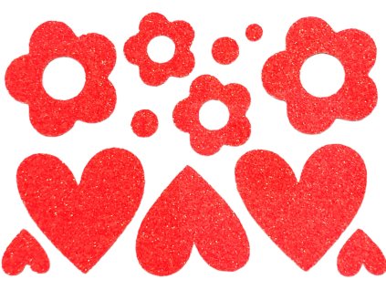 GLITTEROVÉ nažehlovačky sada - neon oranžová