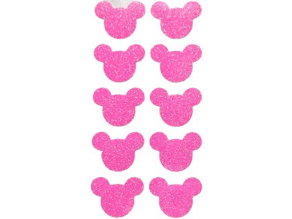 GLITTEROVÉ nažehlovačky sada MICKEY - růžová