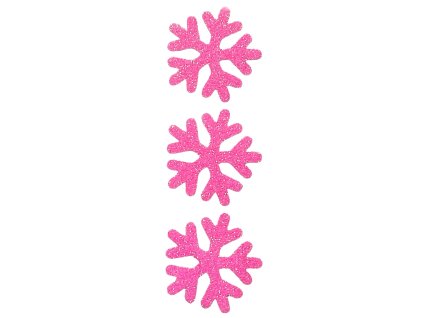 GLITTEROVÉ nažehlovačky sada VLOČKY - růžová