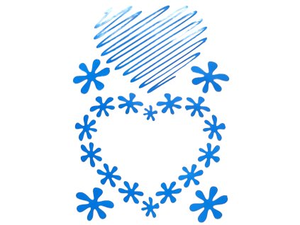 Nažehlovačky sada SRDCE - modrá