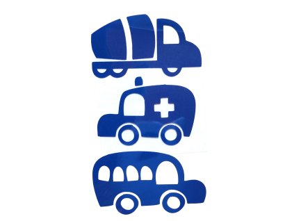 Nažehlovačky sada AUTA - tm.modrá