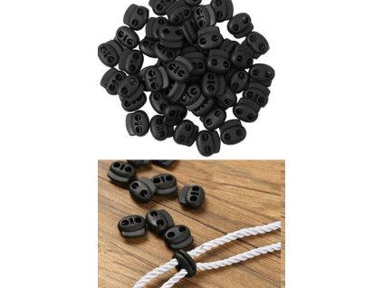 BRZDIČKA dvoušňůrová malá - černá