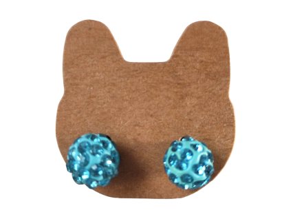 Náušnice třpytivé - tyrkys