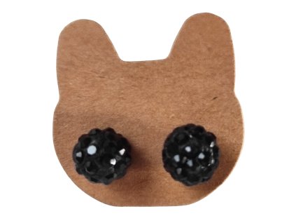 Náušnice třpytivé - černá