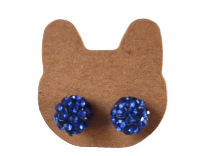 Náušnice třpytivé - modrá