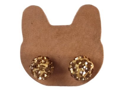 Náušnice třpytivé - zlatá