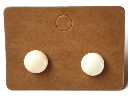 Plastové puzetové náušnice bílé