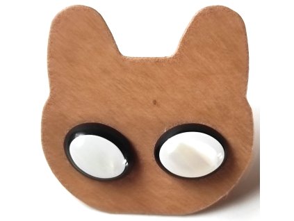 Plastové puzetové náušnice bílé oválné