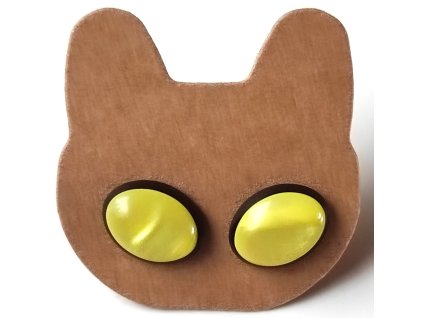 Plastové puzetové náušnice žluté oválné