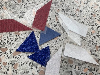 Vlajka ČR nažehlovací glitterová