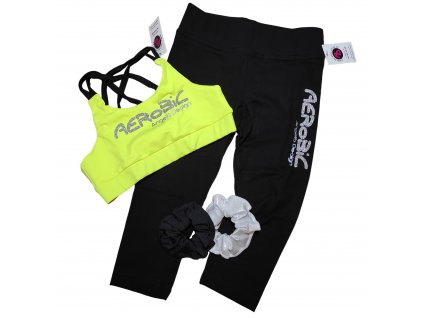 Sportovní SET černá, neon žlutá