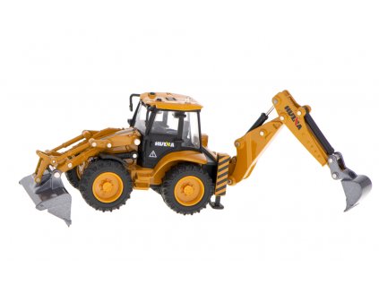 Fém modell kotrógéppel és rakodóval DIE-CAST 1:50
