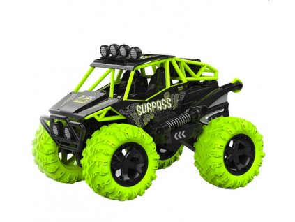 RC Autó SURPASS STUNT Car GREEN 2WD, 360°-os fordulások, LED, hangmodul, DEMO, RTR