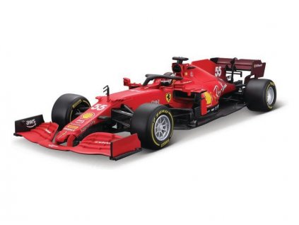 Fém modell Bburago Ferrari SF21 1:18 #55 Carlos Sainz