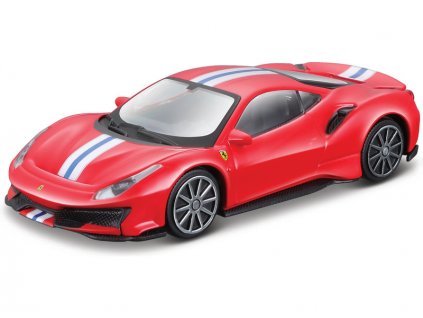 Fém modellautó Bburago Ferrari 488 Pista 1:43 piros