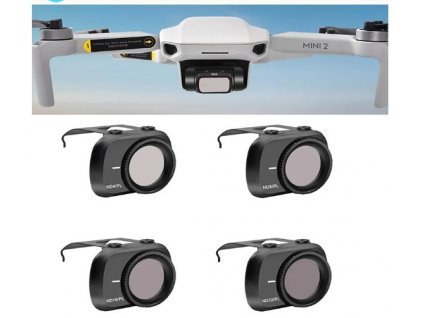 STARTRC: DJI Mavic Mini 2 - ND4PL + ND8PL + ND16PL + ND32PL állítható lencseszűrő készlet