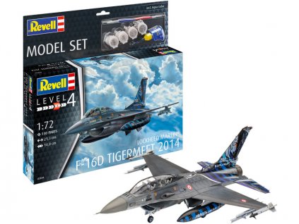 Revell: ModelSet repülőgép 63844 – Lockheed Martin F-16D Tigermeet 2014 (1:72) készlet