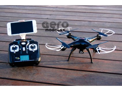 RC quadrokopter Syma X5SW  (FPV, 0.3MP kamera) , fekete