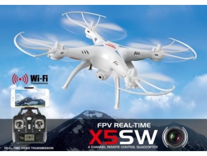 RC quadrokopter Syma X5SW (FPV, 0.3MP kamera) , fehér