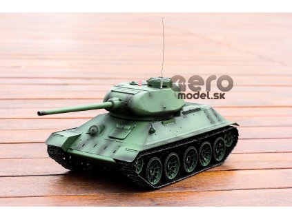 RC tank 1:16 T-34/85 lánctalpakkal RC set 2.4GHz füst és hangefektussal