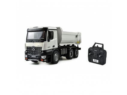 RC billenős Mercedes-Benz Arocs, professzionális, teljesen fémből készült, teljesen arányos, teherbírása 3,5 kg